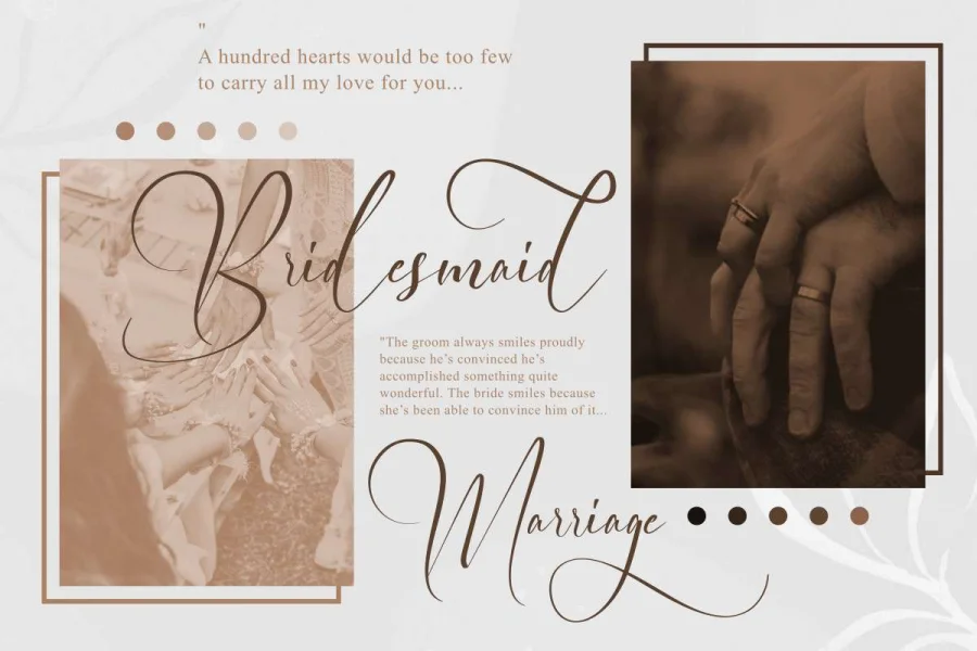 Elegant Wedding Demo Font preview 5