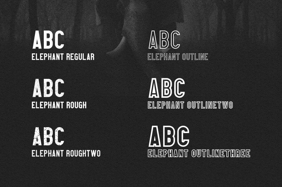 Elephant Font preview 2