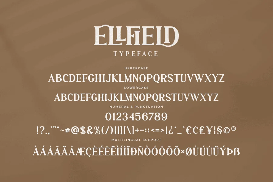 ELLFIELD Font preview 6