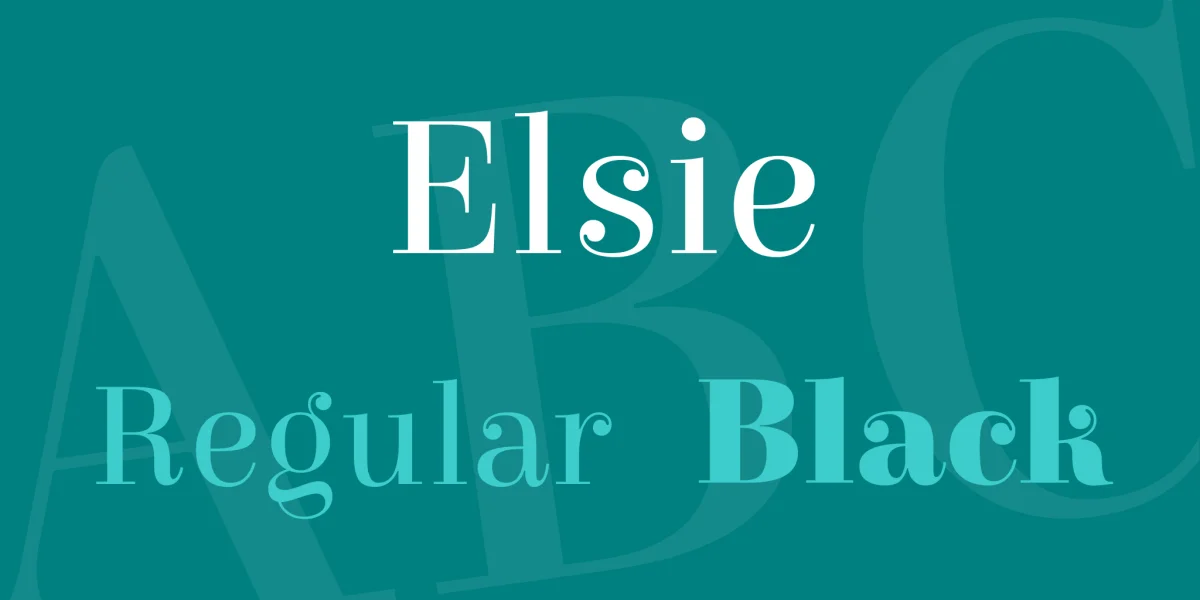 Elsie Font Family