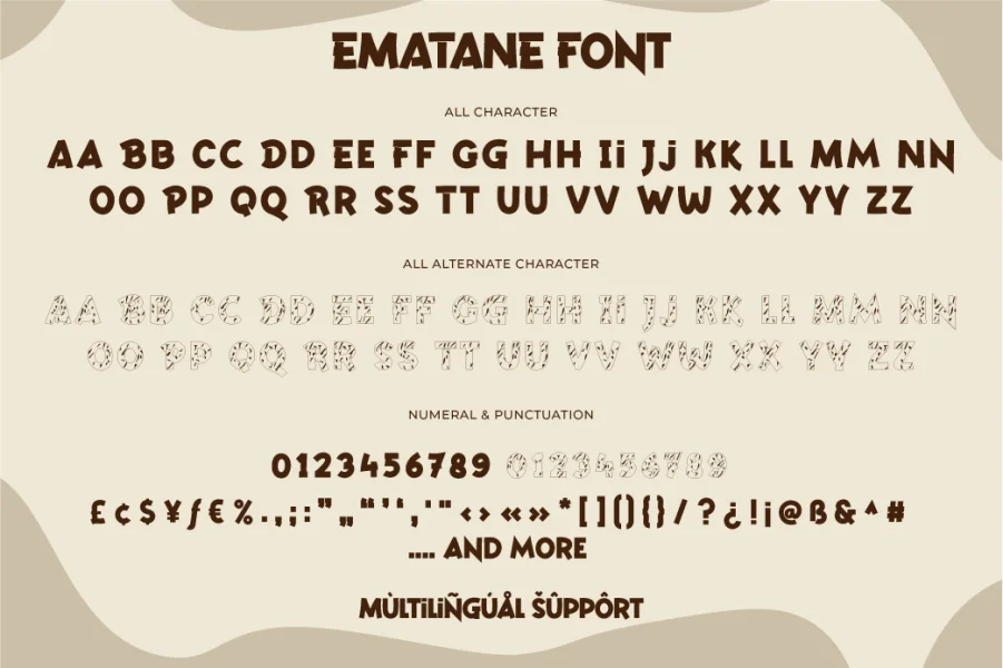 EMATANE Font preview 11