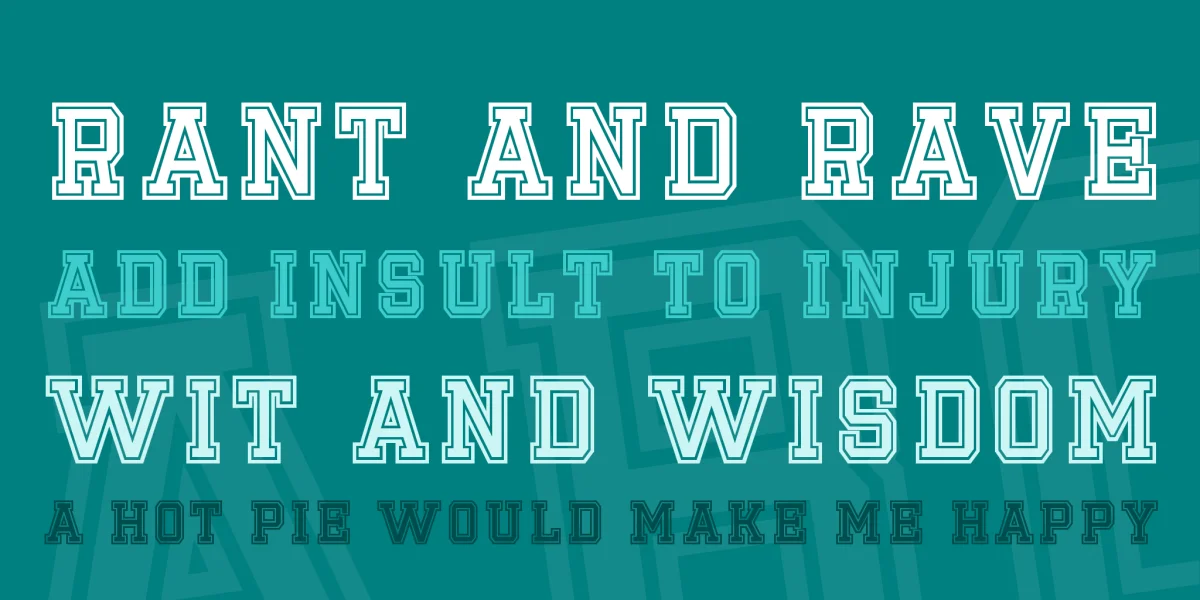 Emilio 20 Font preview 2