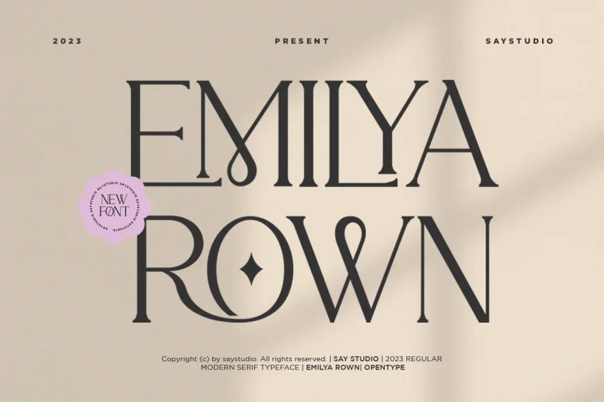 Emilya Rown Font preview 2
