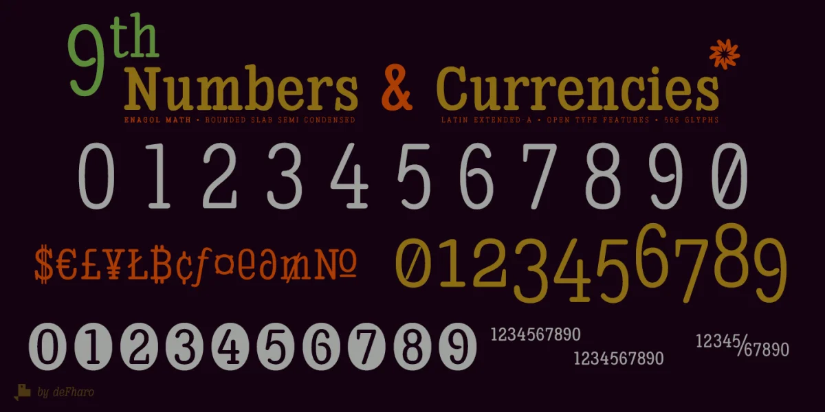 Enagol Math Font Family preview 5