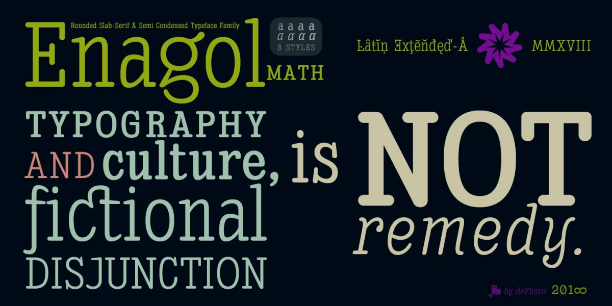 Enagol Math Font Family preview 6