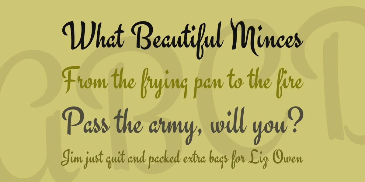 Engagement Font preview 2