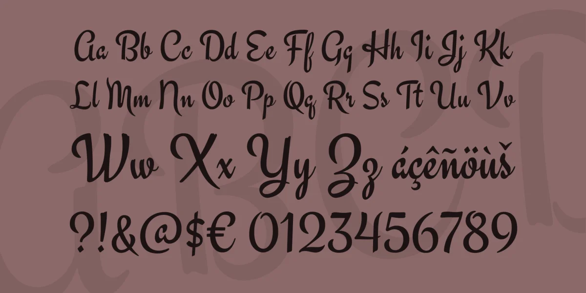 Engagement Font preview 4