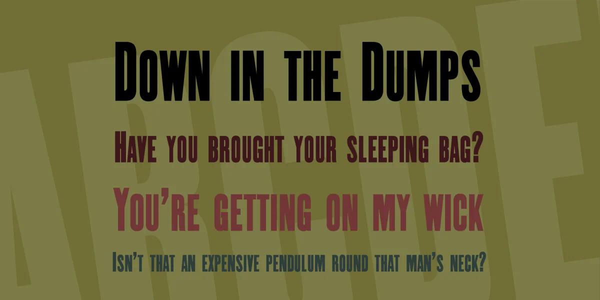 Enge Holzschrift Font Family preview 2