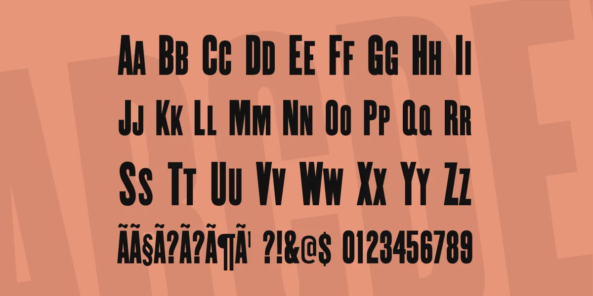 Enge Holzschrift Font Family preview 3