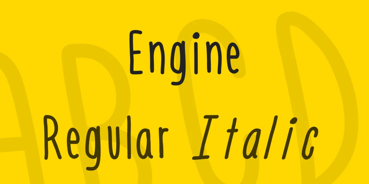 Engine Font Family preview 3