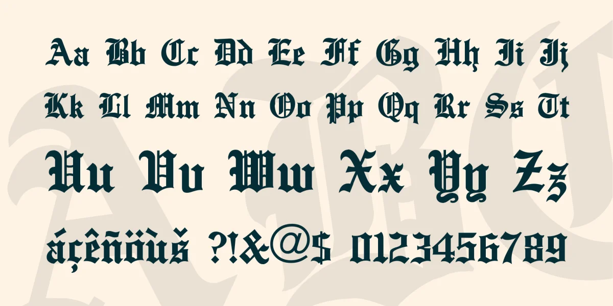 English Towne Font preview 3