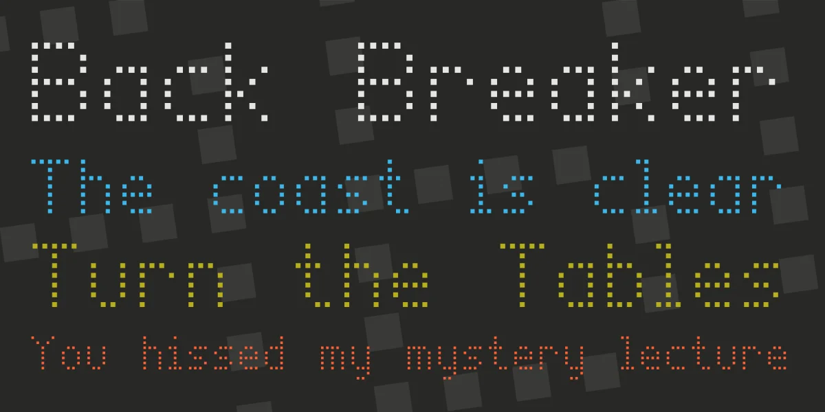 Enhanced Dot Digital-7 Font preview 2