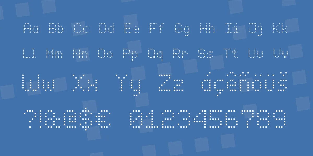 Enhanced Dot Digital-7 Font preview 3