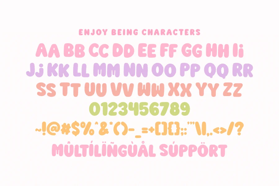 Enjoy Being Font preview 2