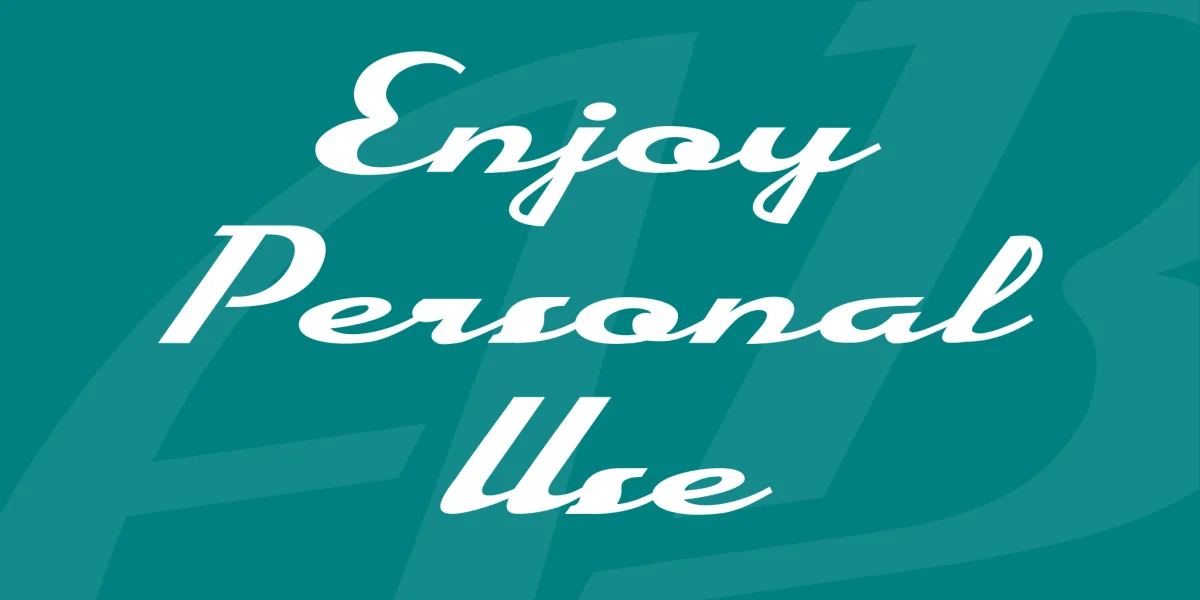 Enjoy Personal Use Font preview 2
