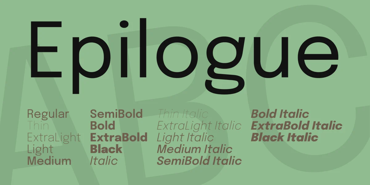 Epilogue Font Family preview 2