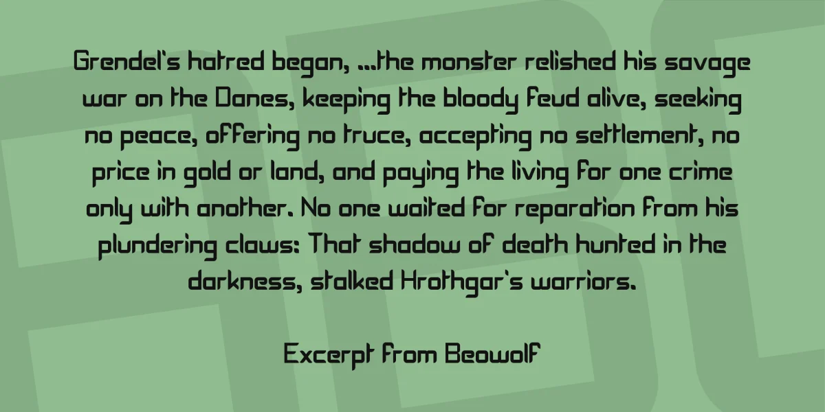 Epyval Font preview 3
