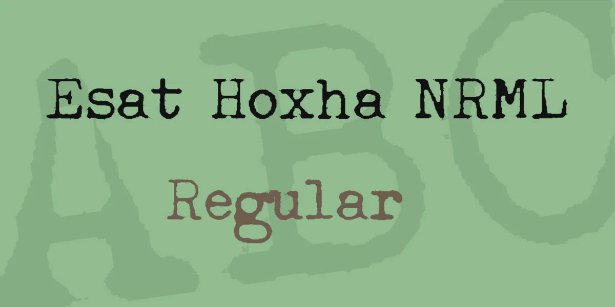 Esat Hoxha NRML Font