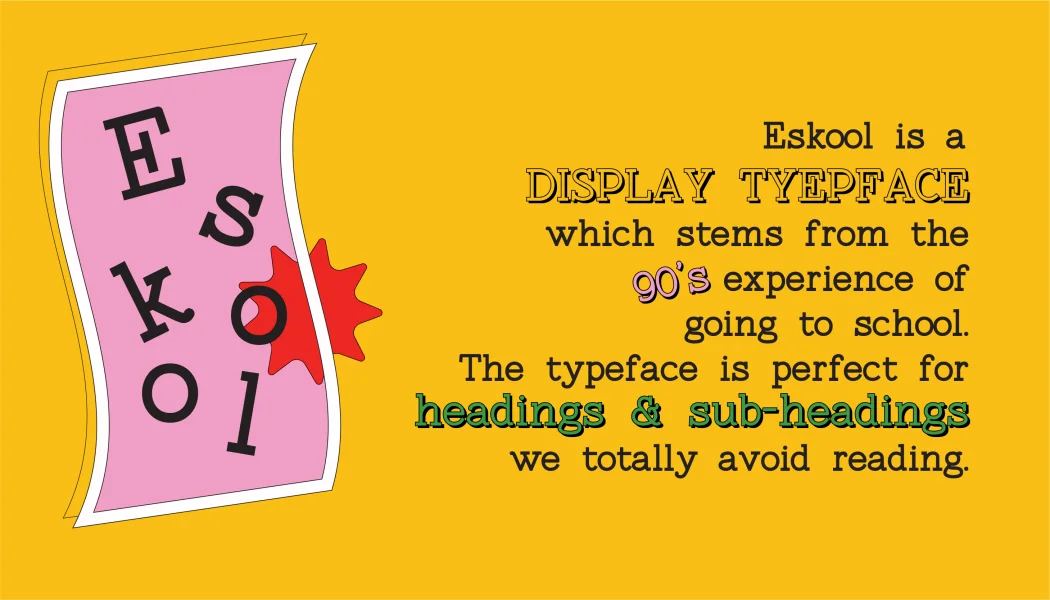 Eskool Font preview 5