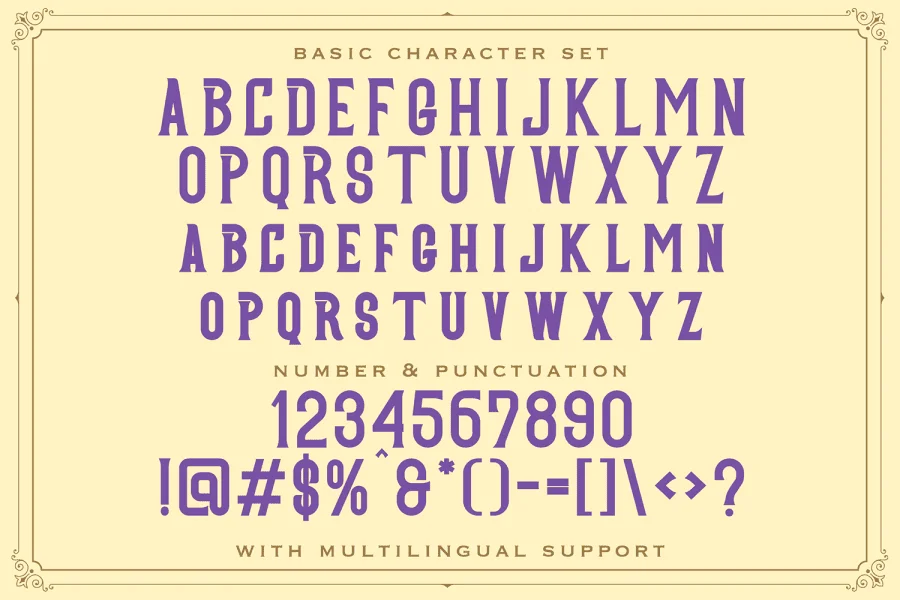 EUROSINA Font preview 2
