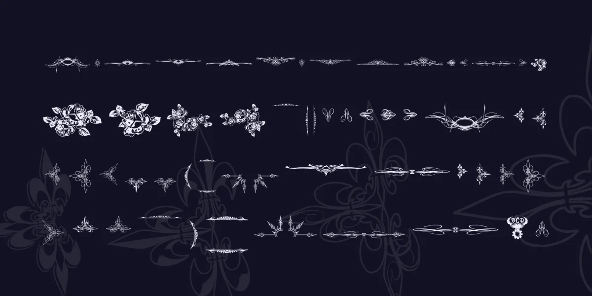 Eutemia Ornaments Font