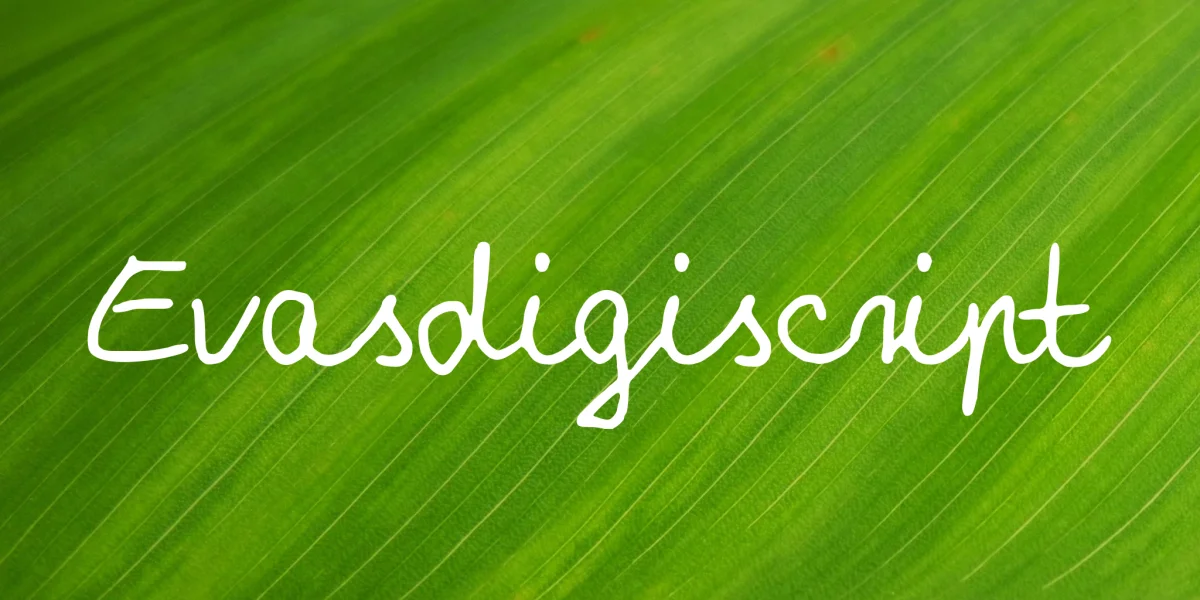 Evasdigiscript Font preview 5