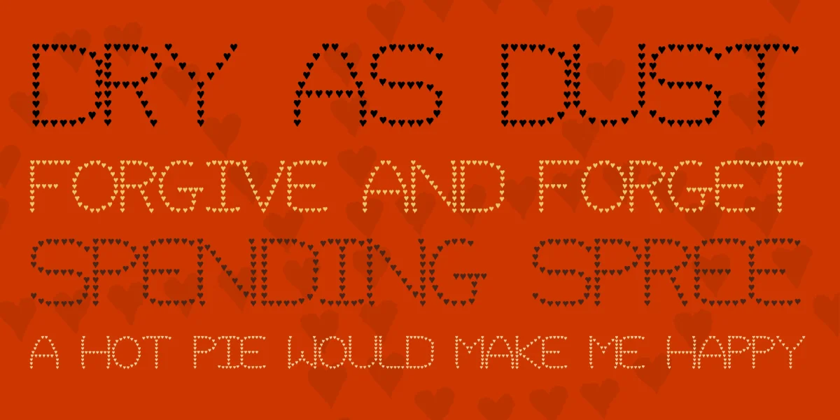 Evelyn's Heart Font preview 2