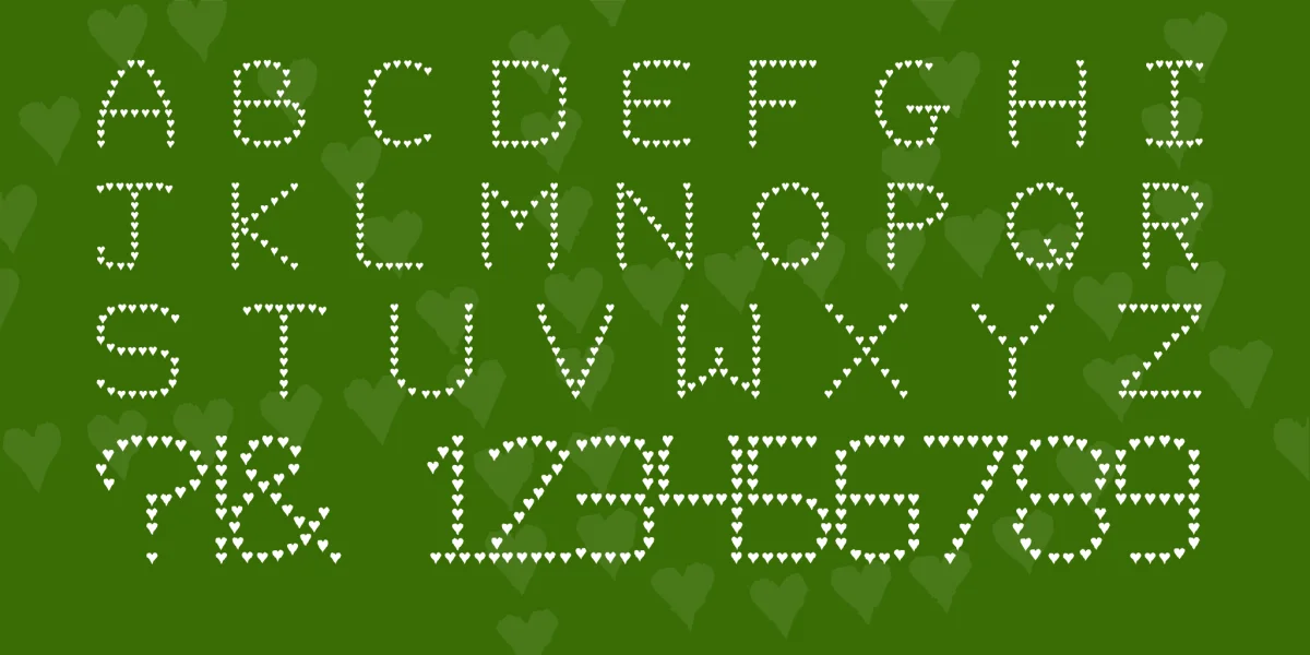 Evelyn's Heart Font preview 3
