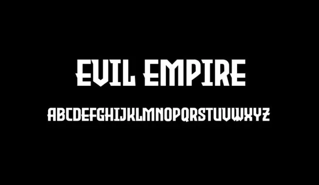 Evil Empire Font preview 2