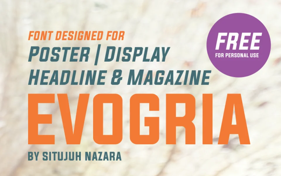 Evogria Font Family preview 3