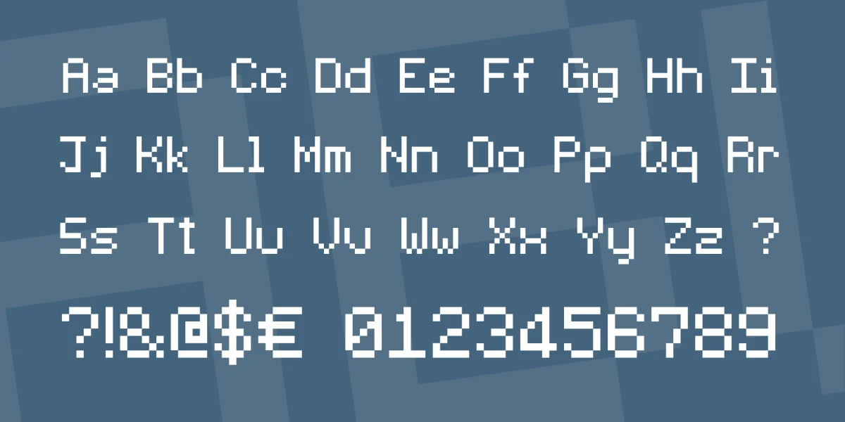 EXEPixelPerfect Font preview 4