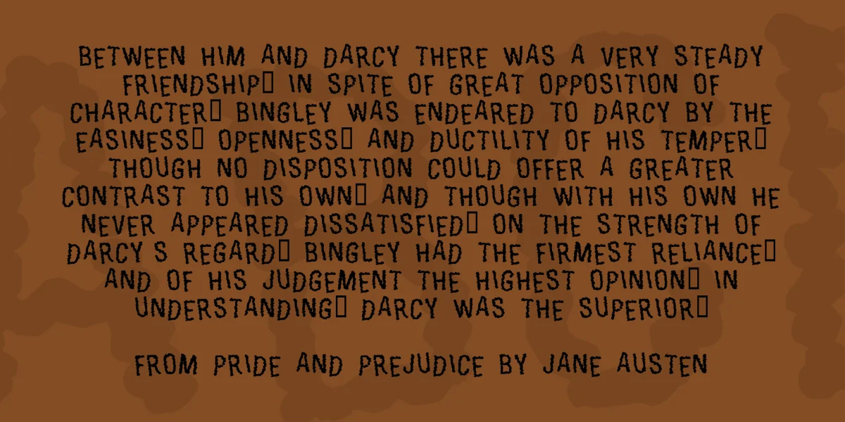 Exoneration Font preview 3