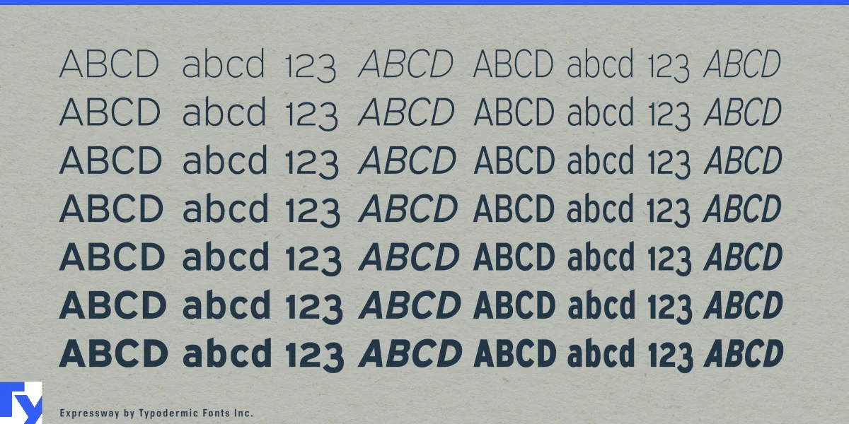 Expressway Font preview 2