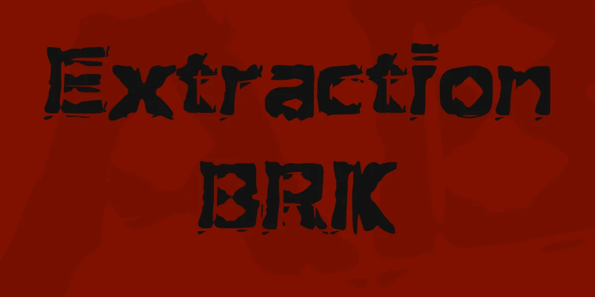 Extraction BRK Font