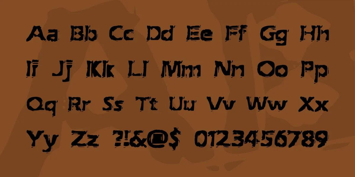 Extraction BRK Font preview 2
