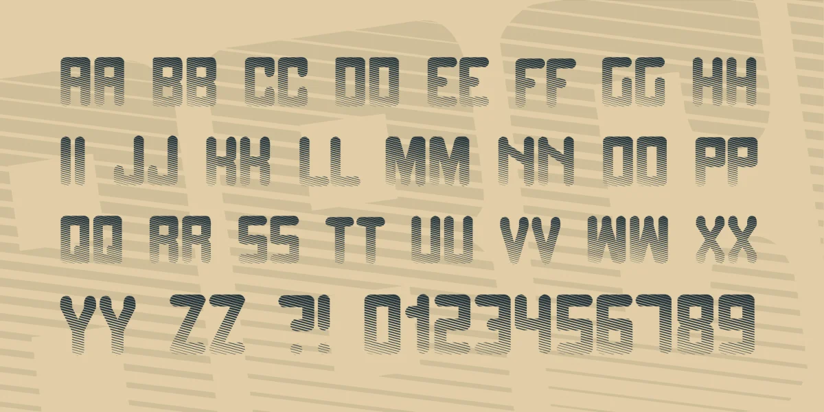 Fade to grey Font preview 2