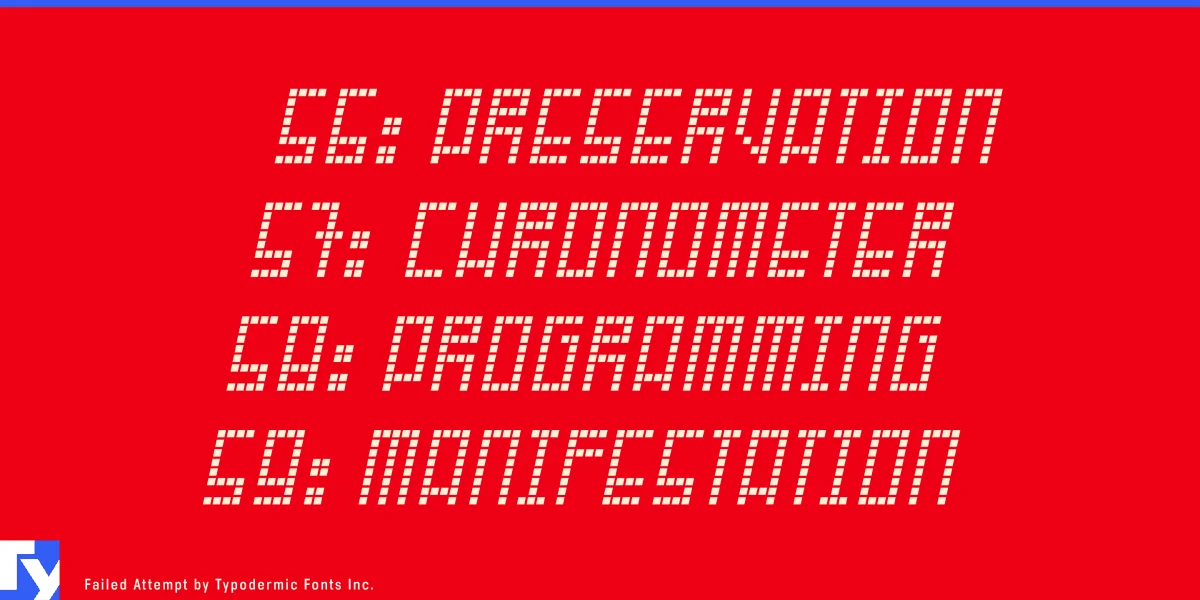 Failed Attempt Font preview 3