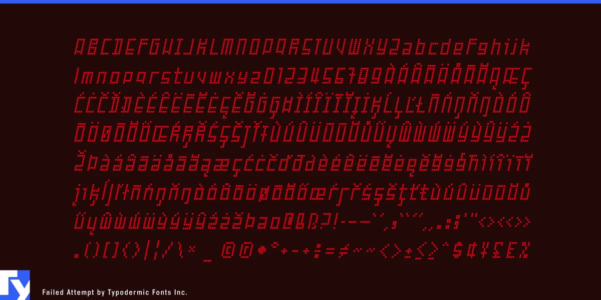 Failed Attempt Font preview 5
