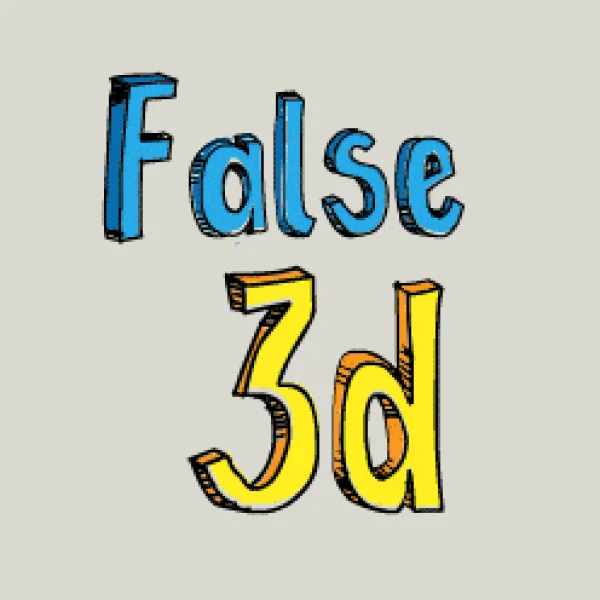 False 3D Font preview 2