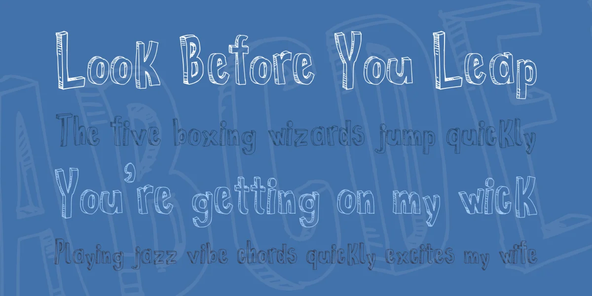 False 3D Font preview 3