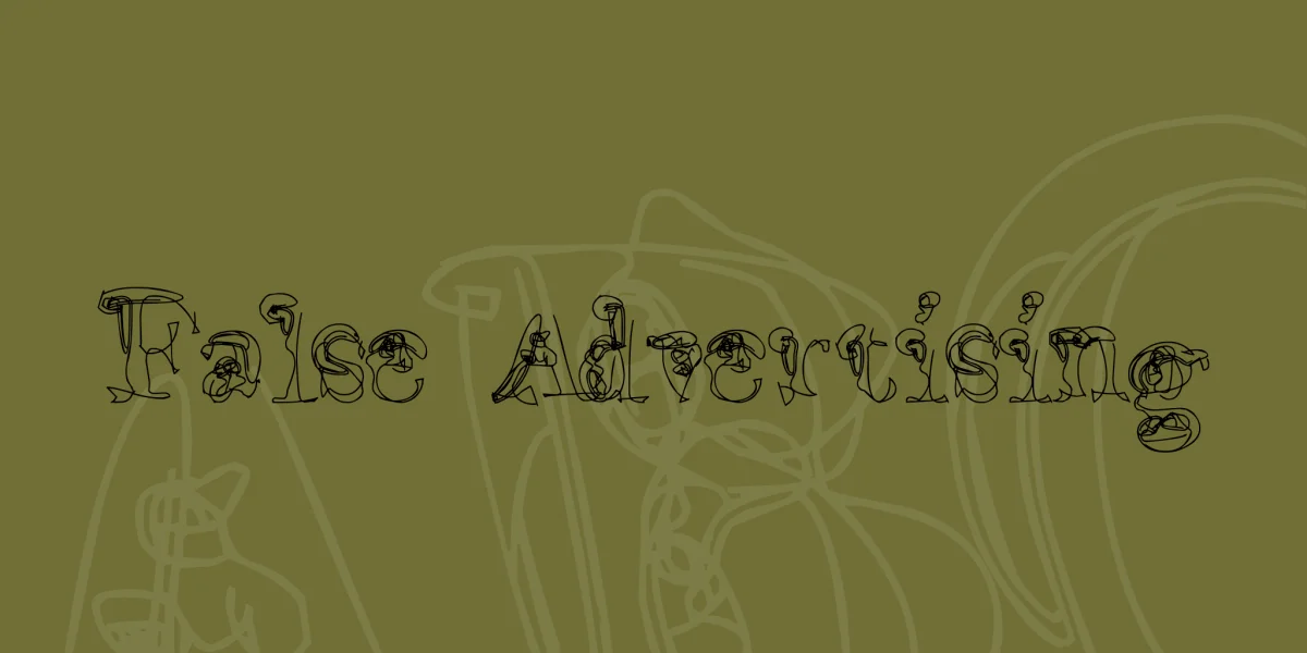 False Advertising Font