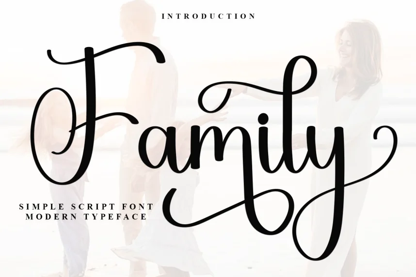 Family Style Script Font preview 2