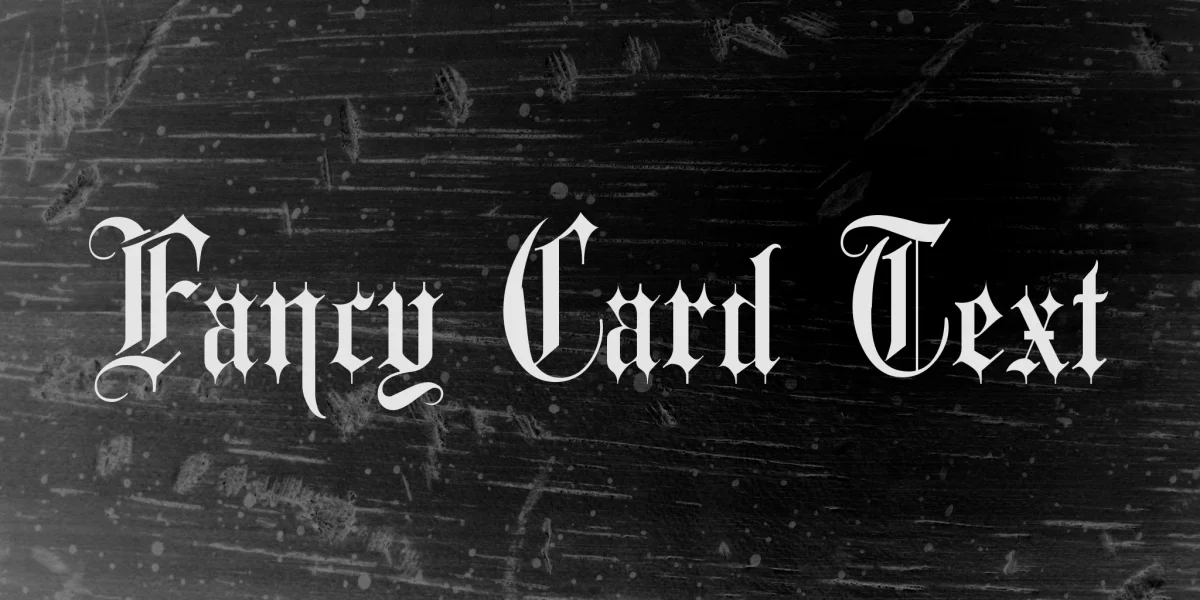 Fancy Card Text Font