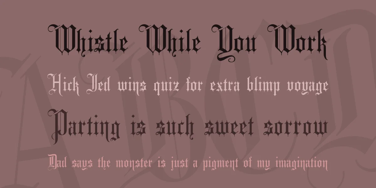 Fancy Card Text Font preview 2