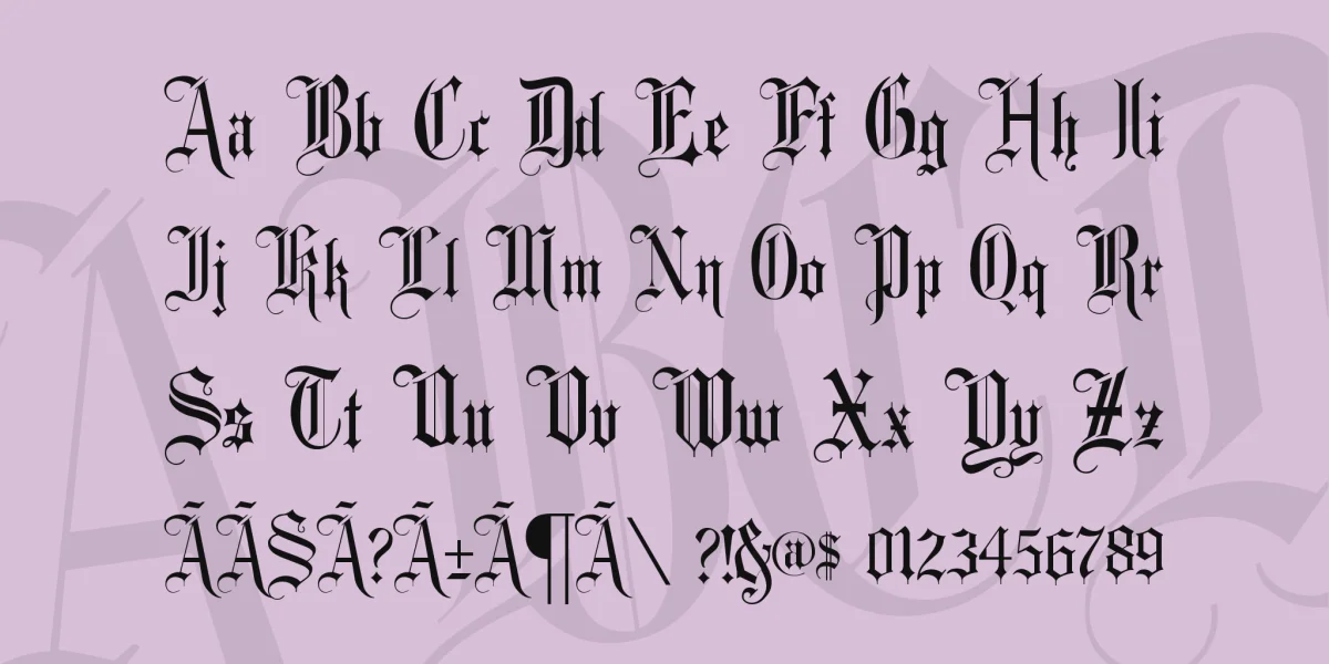 Fancy Card Text Font preview 3