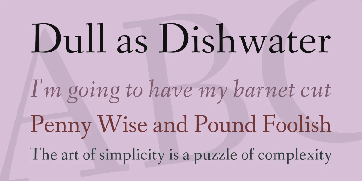 Fanwood Font Family preview 4