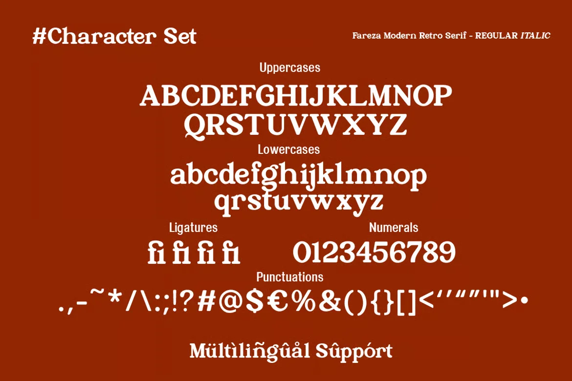 Fareza Font preview 3