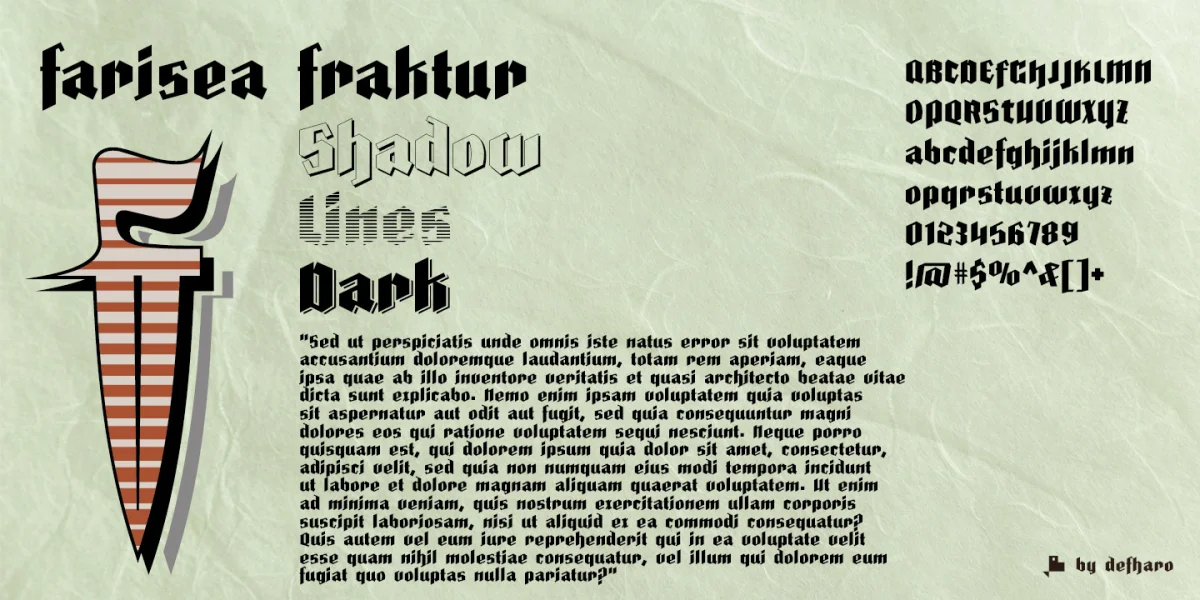 Farisea Font Family preview 3