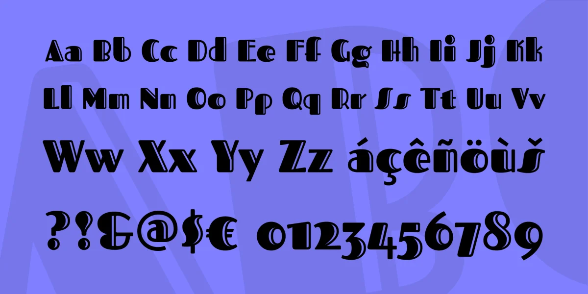 Fascinate Inline Font preview 3