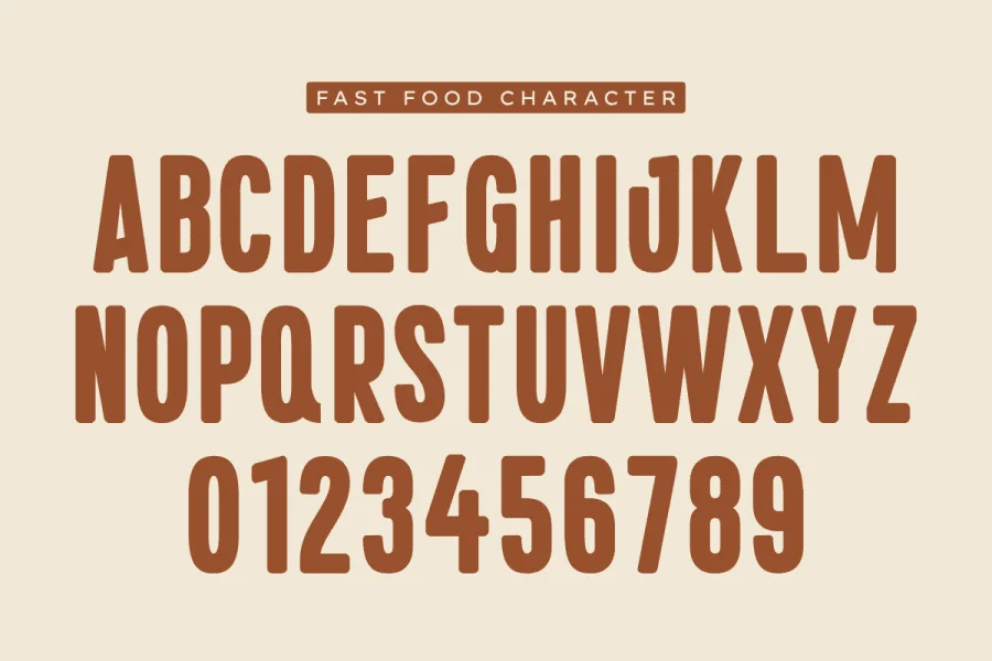 Fast food Font preview 2